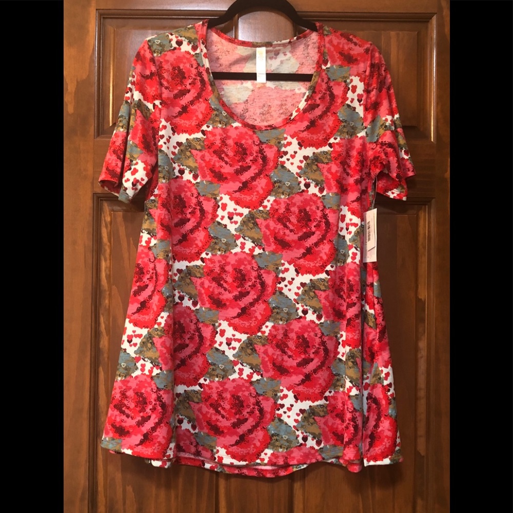 NWT LuLaRoe Perfect T - Heart Flowers
